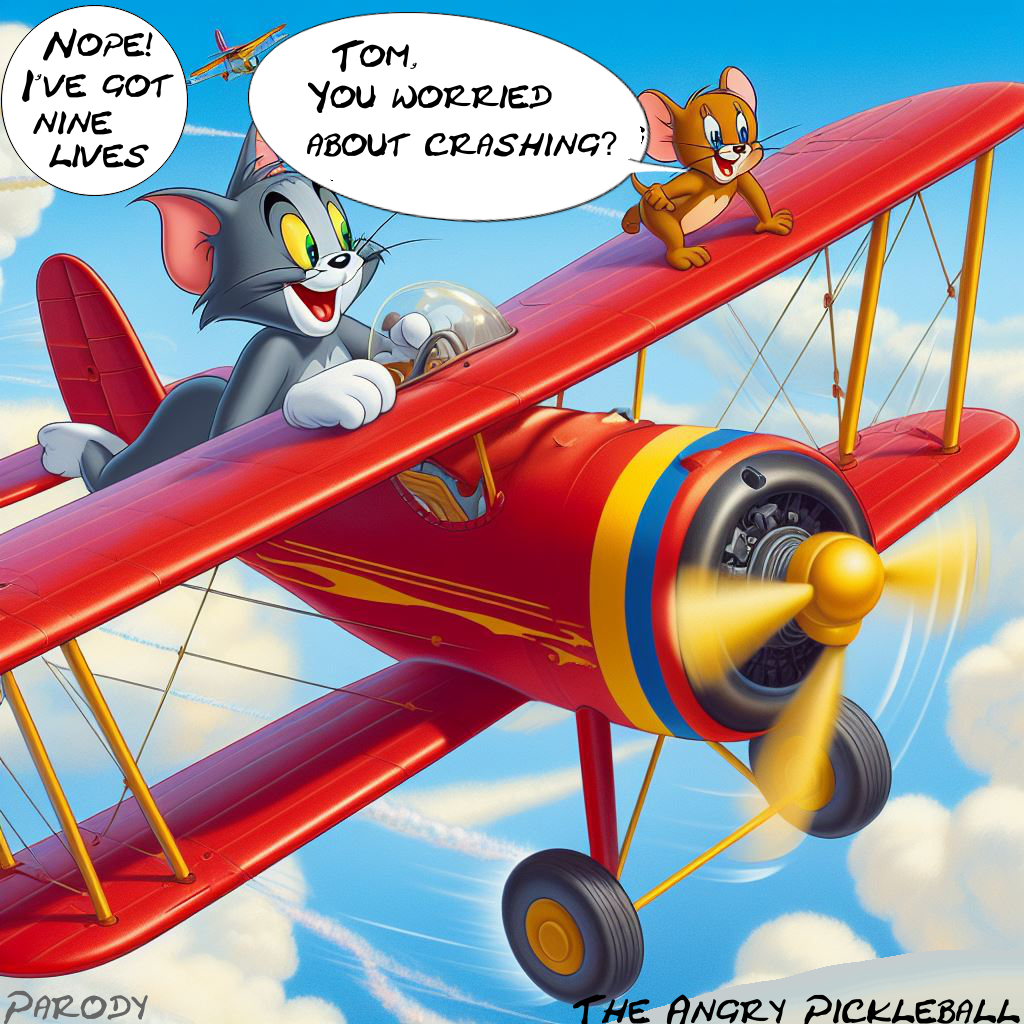Flying Cat Tom and Jerry Cartoon Parody